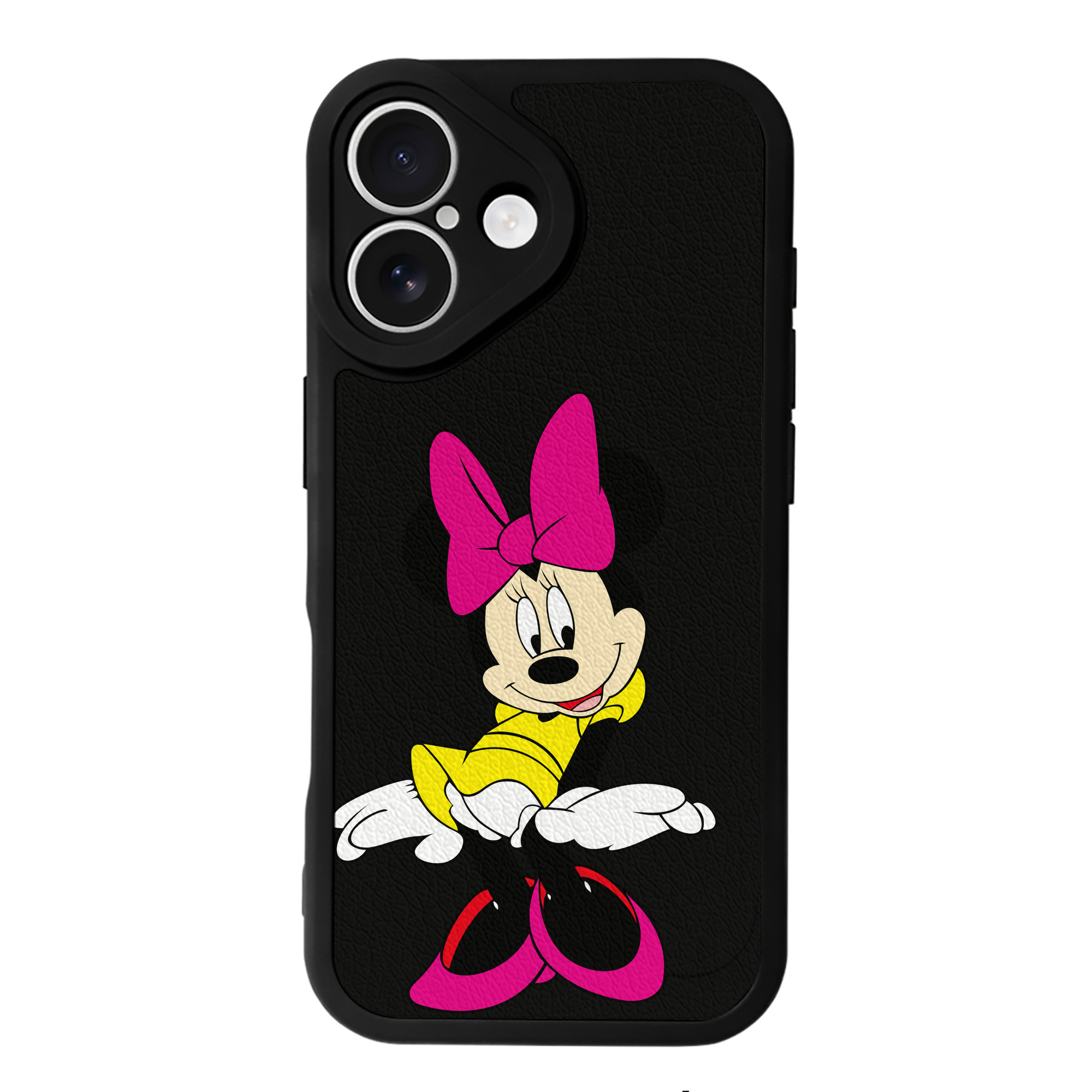 （画像用） ミッキーマウス Mickey Mouse 【iPhone 16シリーズ対応】シリコンスマホケース（レザー調） 材質：シリコン
